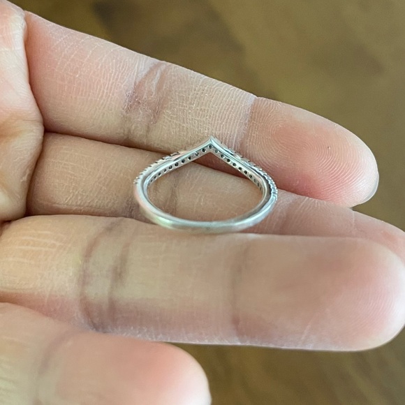 Pandora Gemstone Rhinestone Ring W/ Multiple CZ Stones US 7 EUC - Picture 5 of 8